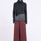 Sanctamuerte S434 asymmetric high neck top in Ash Grey