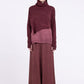 Sanctamuerte S434 asymmetric high neck top in Red Amethyst
