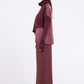 Sanctamuerte S434 asymmetric high neck top in Red Amethyst