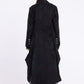 Sanctamuerte S481 textured asymmetric longline coat in Black