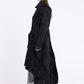 Sanctamuerte S481 textured asymmetric longline coat in Black