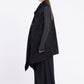 Sanctamuerte S482 textured asymmetric longline gilet in Black