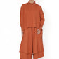 Sort Aarhus Sa2212 - Burnt Orange Soft Jersey Dropped Back Top