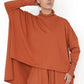 Sort Aarhus Sa2212 - Burnt Orange Soft Jersey Dropped Back Top