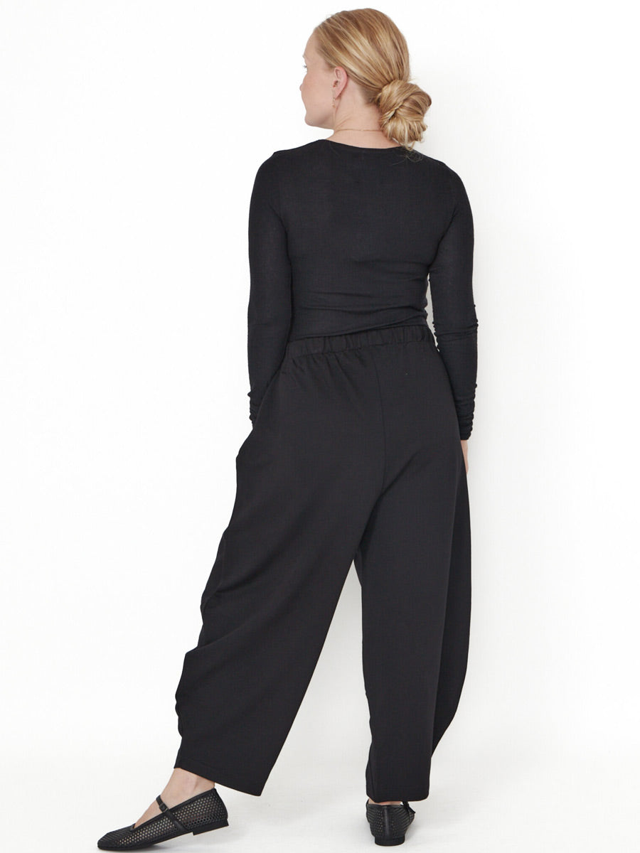 Sort Aarhus Sa1145 - Soft Pull On Slightly Tappered Jersey Pant