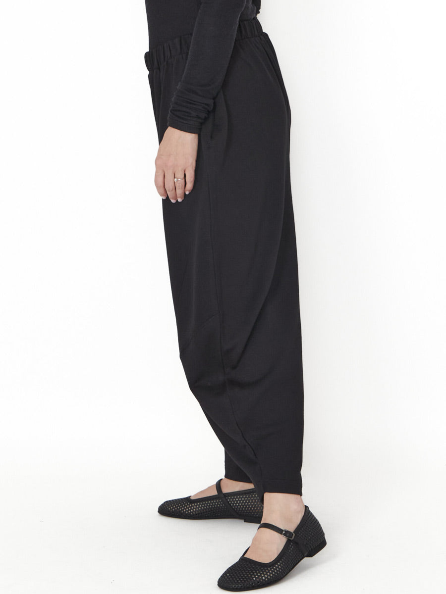 Sort Aarhus Sa1145 - Soft Pull On Slightly Tappered Jersey Pant