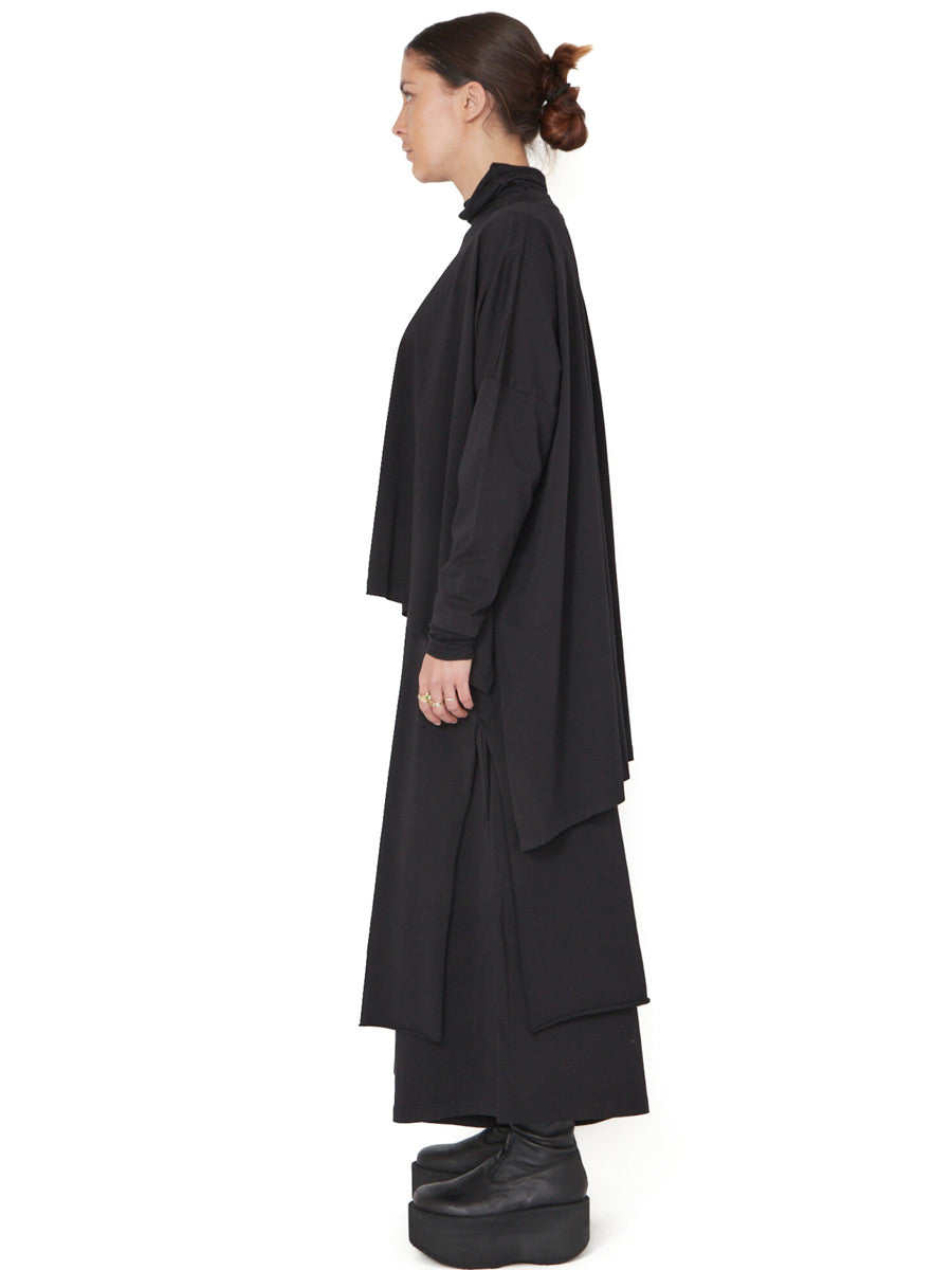 Sort Aarhus Sa1149 - Double Layer Culotte Style Soft Jersey Pant