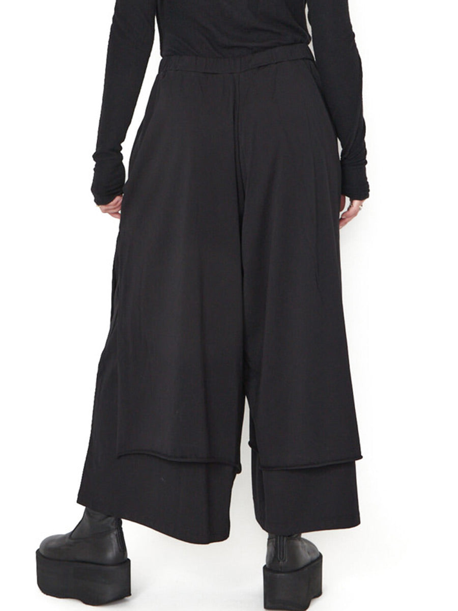 Sort Aarhus Sa1149 - Double Layer Culotte Style Soft Jersey Pant