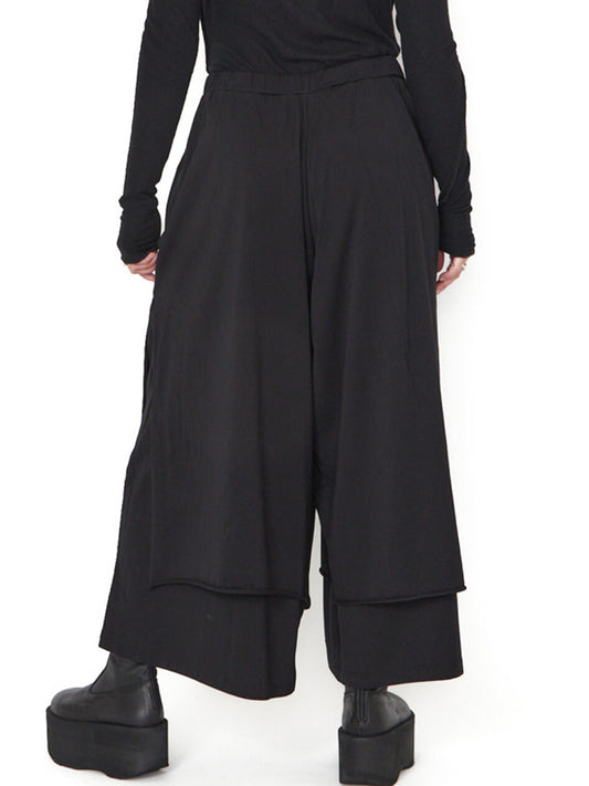 Sort Aarhus Sa1149 - Double Layer Culotte Style Soft Jersey Pant
