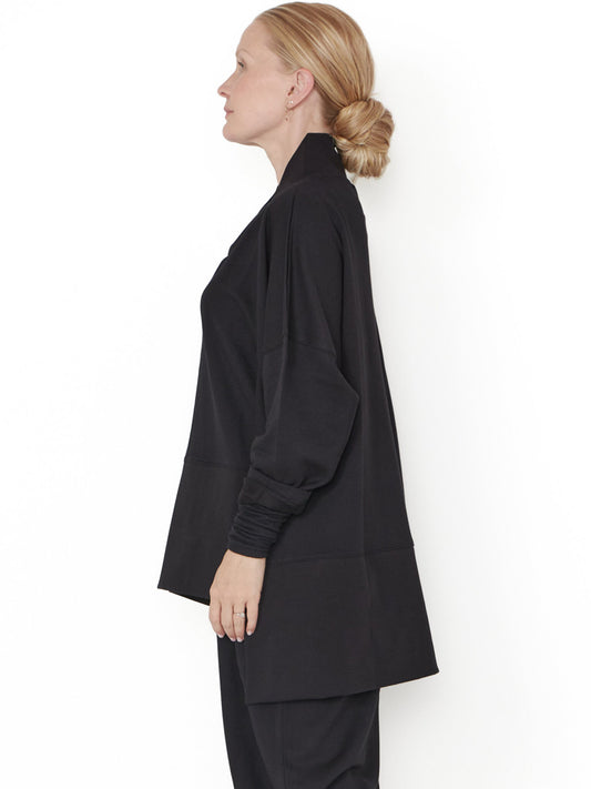 Sort Aarhus Sa2204 - Oversize V-Neck Dropped Hem Oversized Top