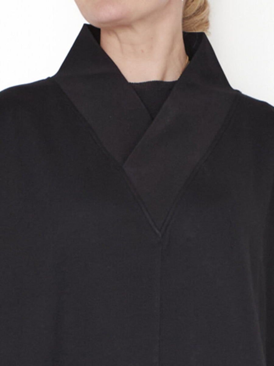 Sort Aarhus Sa2204 - Oversize V-Neck Dropped Hem Oversized Top