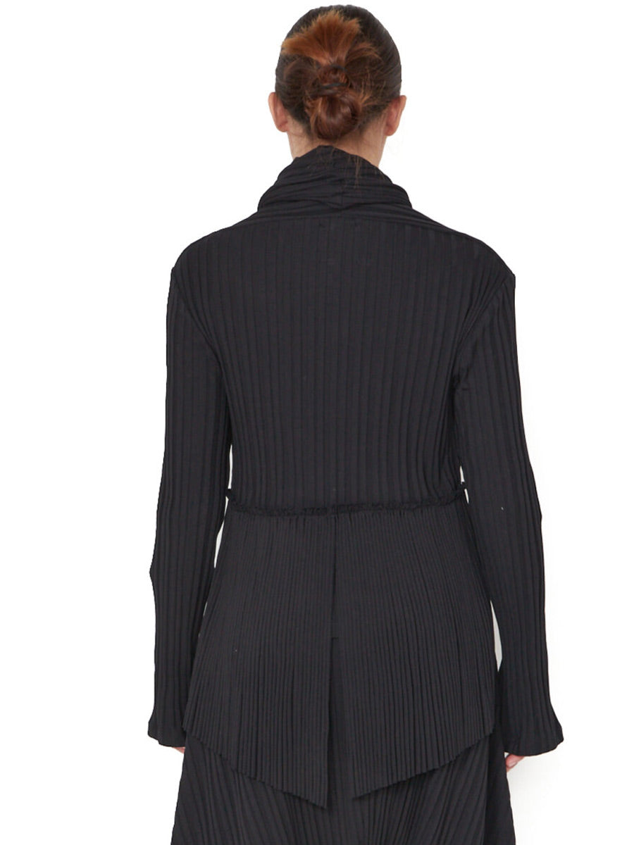 Sort Aarhus Sa5120 - Black Pleated Jacket