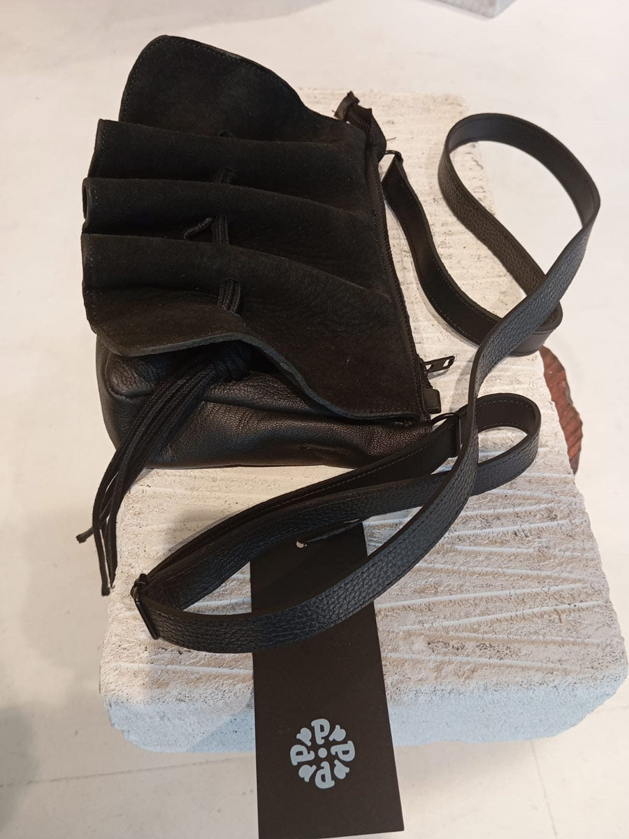 Papucei - ‘M.Tomm’ Black Leather & Suede Bag