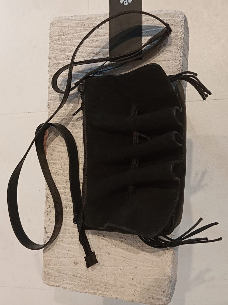 Papucei - ‘M.Tomm’ Black Leather & Suede Bag