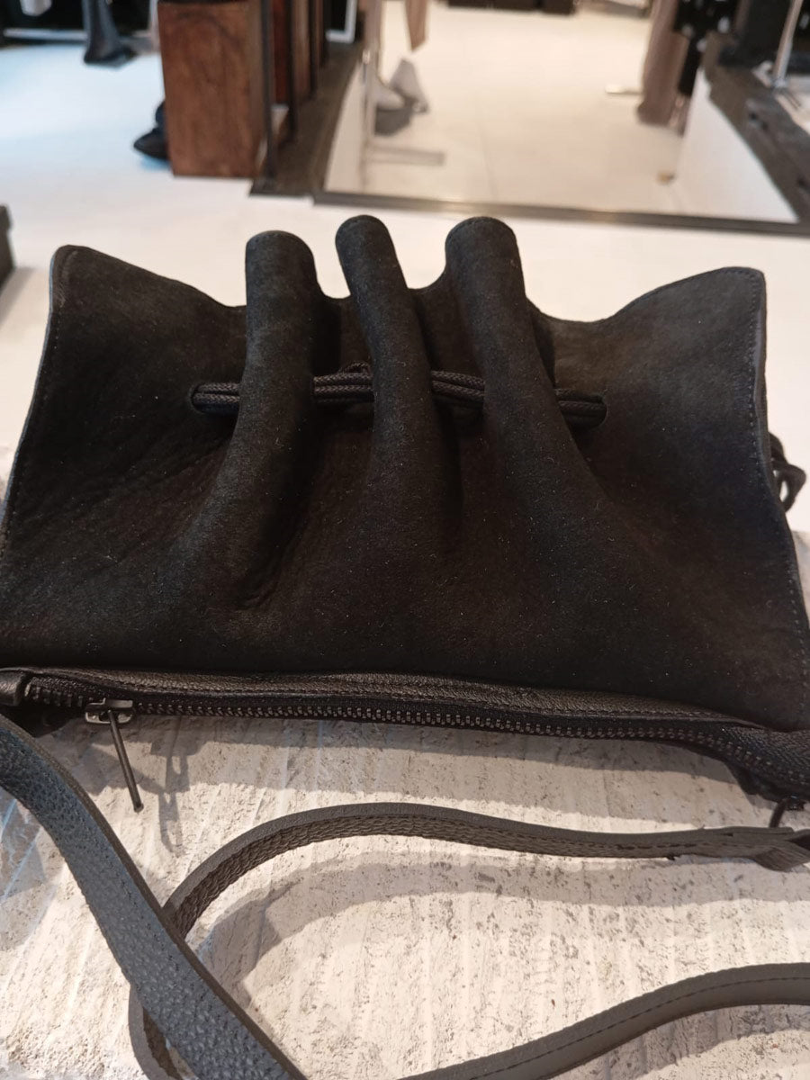 Papucei - ‘M.Tomm’ Black Leather & Suede Bag