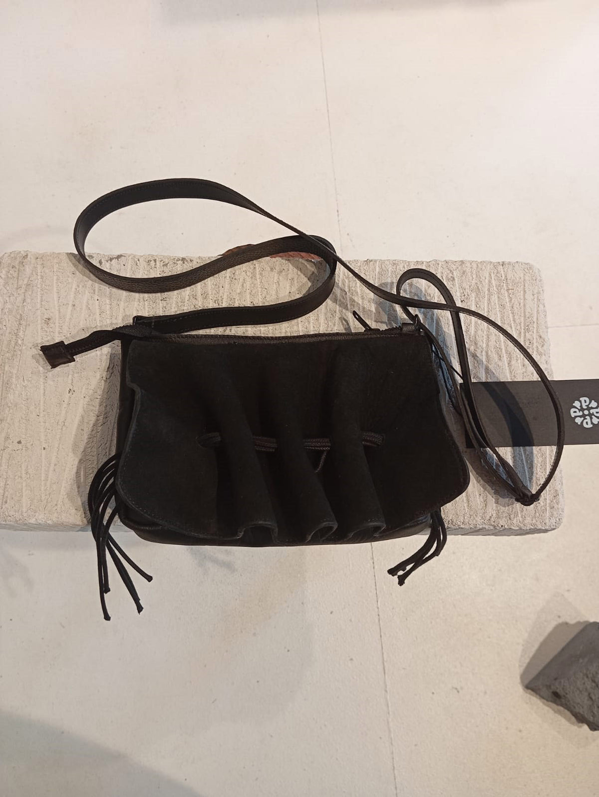 Papucei - ‘M.Tomm’ Black Leather & Suede Bag