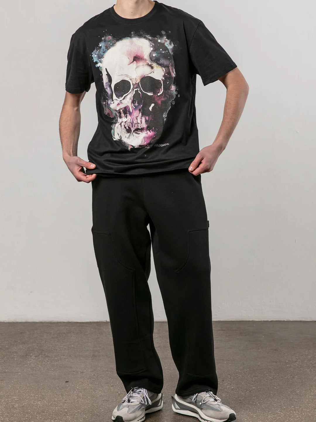 Religion Watercolour Skull Tshirt