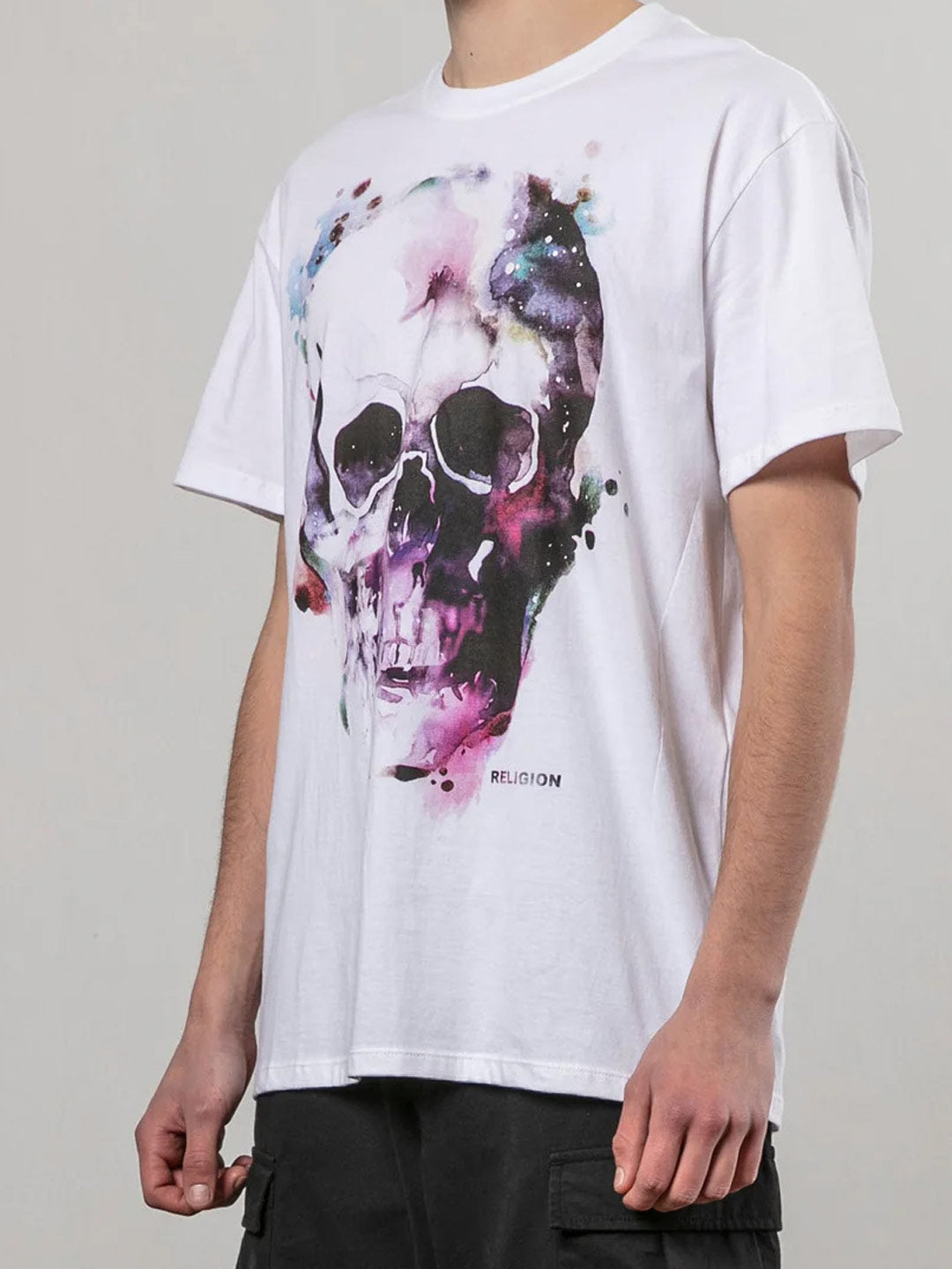 Religion Watercolour Skull Tshirt