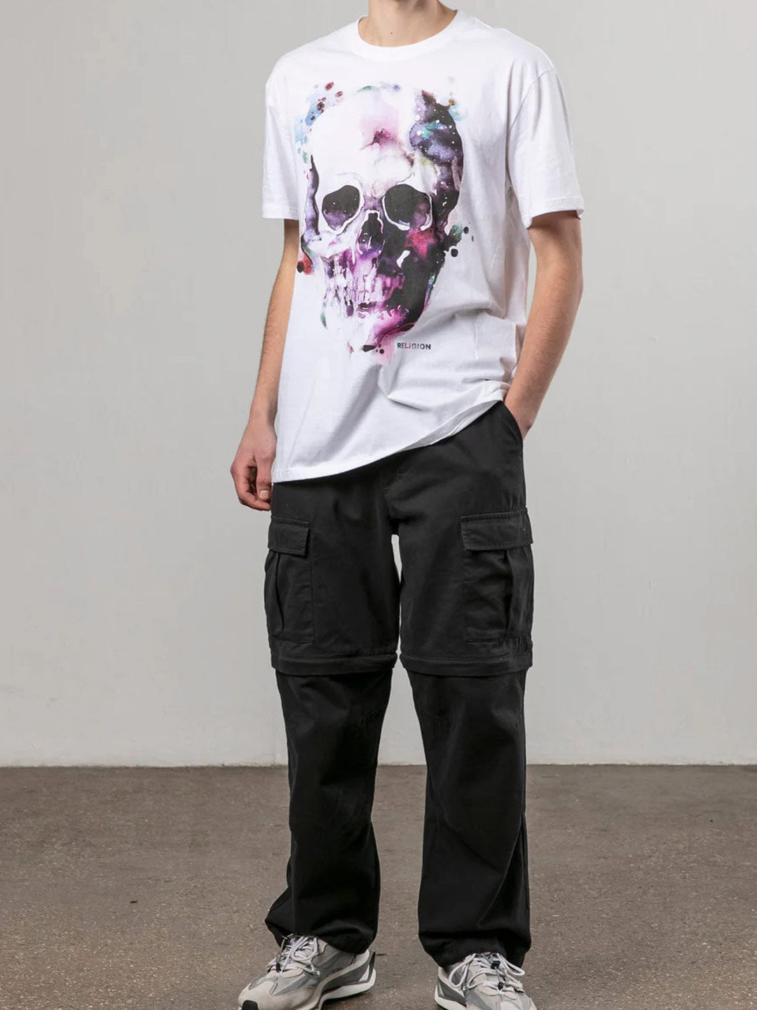 Religion Watercolour Skull Tshirt