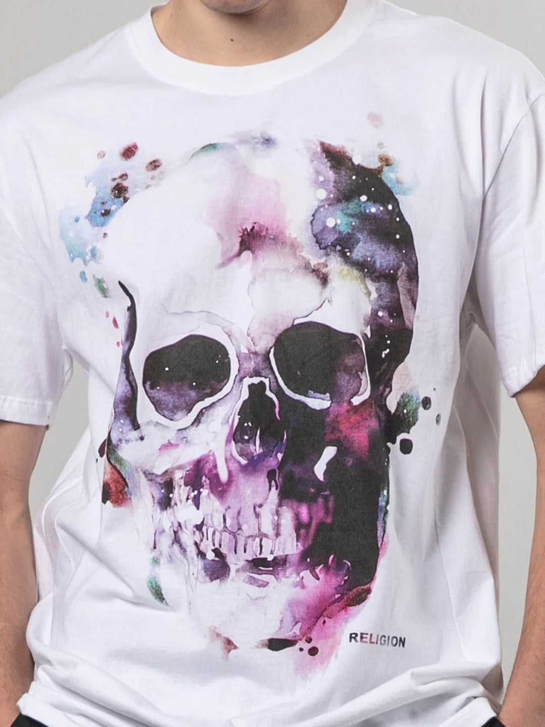 Religion Watercolour Skull Tshirt