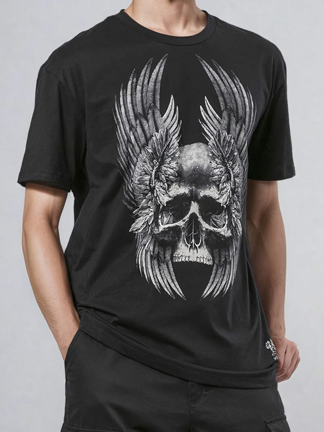 Religion Wings Skull Tshirt