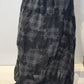 Front view of the Igor Dobranic Freesia grey checked skirt showing its ankle-length silhouette