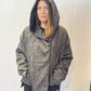 Igor Dobranic Hibiscus reversible jacket: patterned front with hood up