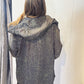 Igor Dobranic Hibiscus reversible jacket: patterned back with hood down