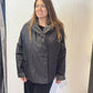 Igor Dobranic Hibiscus reversible jacket: plain black front showing patch pockets