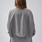 Igor Dobranic Petunia grey pinstriped jacket — back view