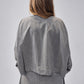 Igor Dobranic Petunia grey pinstriped jacket — back detail