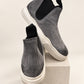Tiger Suede Grey Pull-On Boots — back view