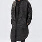 Kedziorek 5501 black long quilted coat — front view