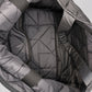 Kedziorek black and grey quilted tote, grey quilted interior detail