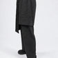 Kedziorek 5526 grey pinstripe layered trousers — side view