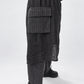 Kedziorek 5526 grey pinstripe layered trousers — pocket detail view