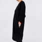 Kedziorek 5548 black dress with mesh neckline — side view