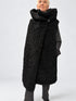 Kedziorek 5551 black long textured gilet — main, closed view