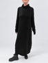 Kedziorek 5577 black long dress with raised neckline — main view