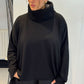 La Vaca Loca Dani oversized cowl-neck top, full front view