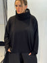 La Vaca Loca Dani oversized cowl-neck top, full front view