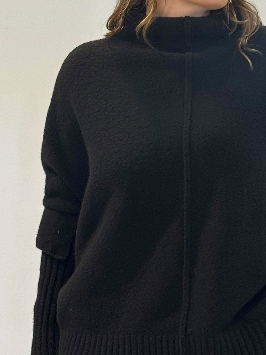 La Vaca Loca Iklerk merino-blend jumper, side view