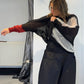 La Vaca Loca Intenso colour-block top showing batwing sleeve
