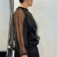 La Vaca Loca Marmoreo sheer top, front view