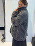 La Vaca Loca Senda textured jacket, side view with high collar