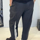 La Vaca Loca Vector grey tapered trousers, angled view