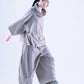 Moyuru 263638 cotton-blend cowl-neck tunic, styled lookbook view