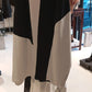 Moyuru 263679 colour-block cotton-blend skirt in beige/black, garment reference view