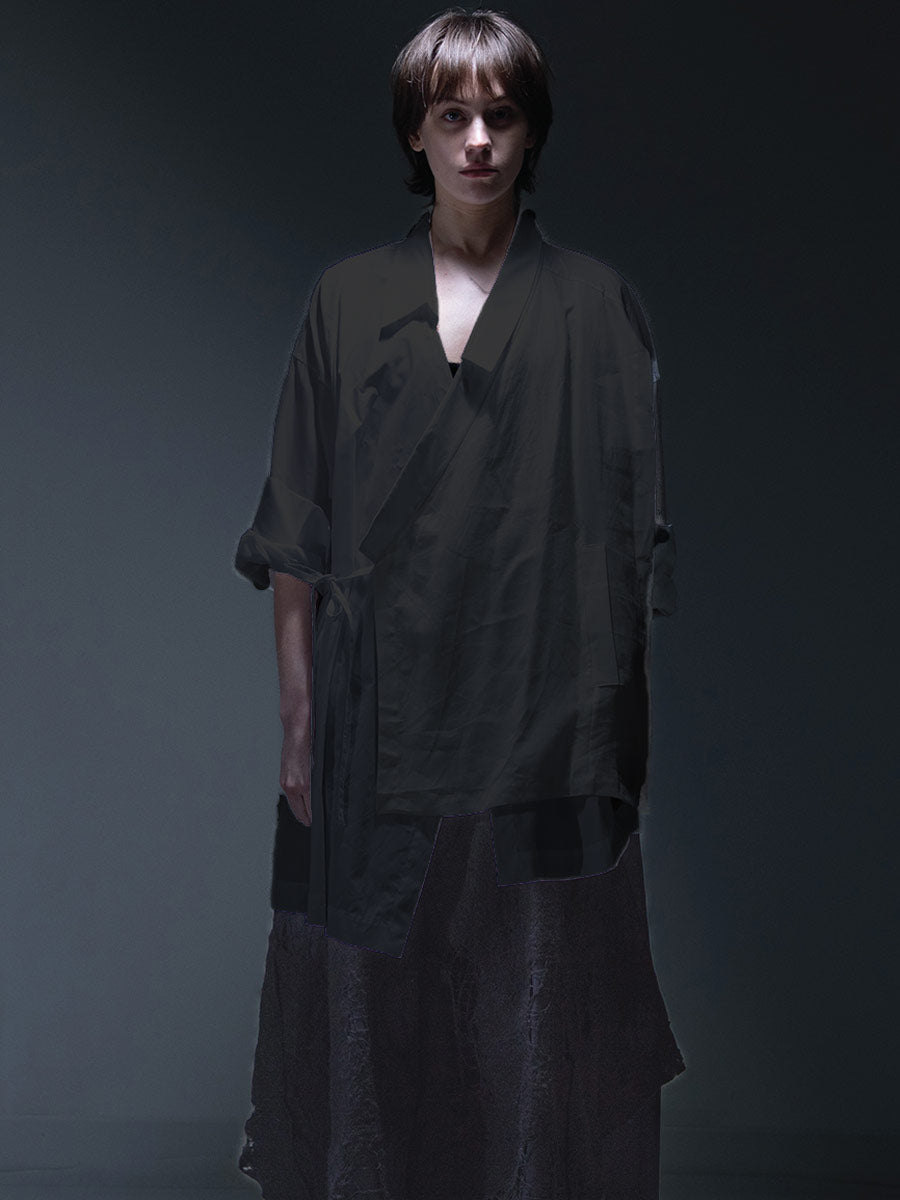 Yeung Chin "Cys 102" Double layer oversized shirt