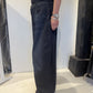 PLU Bubble denim trousers in dark blue, side view